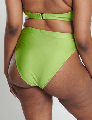 RAQ Swimwear - Brief RAQ High Leg High Waist Brief Apple Shimmer