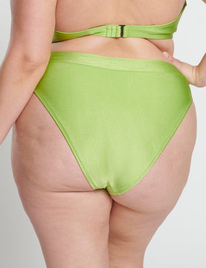 RAQ Swimwear - Brief RAQ High Leg High Waist Brief Apple Shimmer