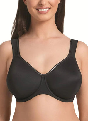 Rosa Faia Lingerie - Non-Moulded - Seamless Rosa Faia Twin Firm Bra Black