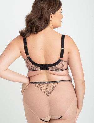 Samanta Bra - Luxe Samanta Irina Soft Full Cup Bra Black Tattoo