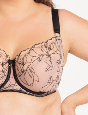 Samanta Bra - Luxe Samanta Irina Soft Full Cup Bra Black Tattoo