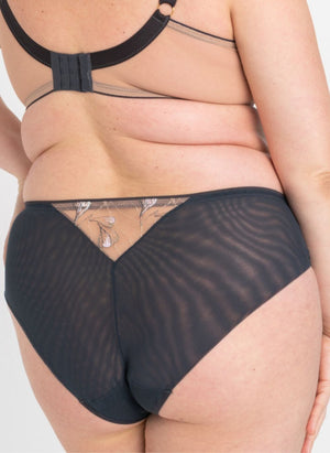 Samanta Lingerie - Bottom - Brief Samanta Eteri Midi Brief Anthracite