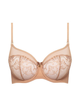 Samanta Lingerie - Non-Moulded Samanta Perla Soft High Apex Bra Cappuccino