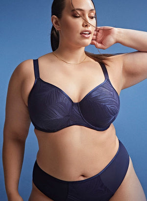 Sculptresse Lingerie - Non-Moulded - Seamless Sculptresse Illuminate Moulded Non Padded Bra French Navy