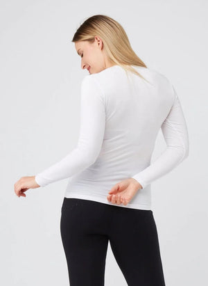 Tani Clothing - Basics - Top Tani Long Sleeve Scoop Neck Top White