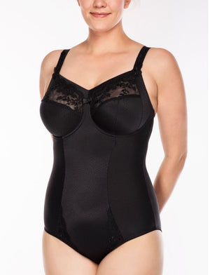 Ulla Body Ulla Ella Underwired Bodysuit with Panel Black