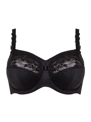 Ulla Bra - Luxe Ulla Ella Underwired Bra with Panel Black