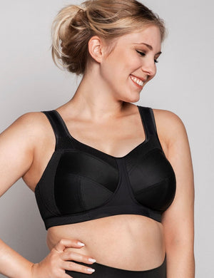 Ulla Sport - Bra - Wirefree Ulla Kate Wirefree Sports Bra Black
