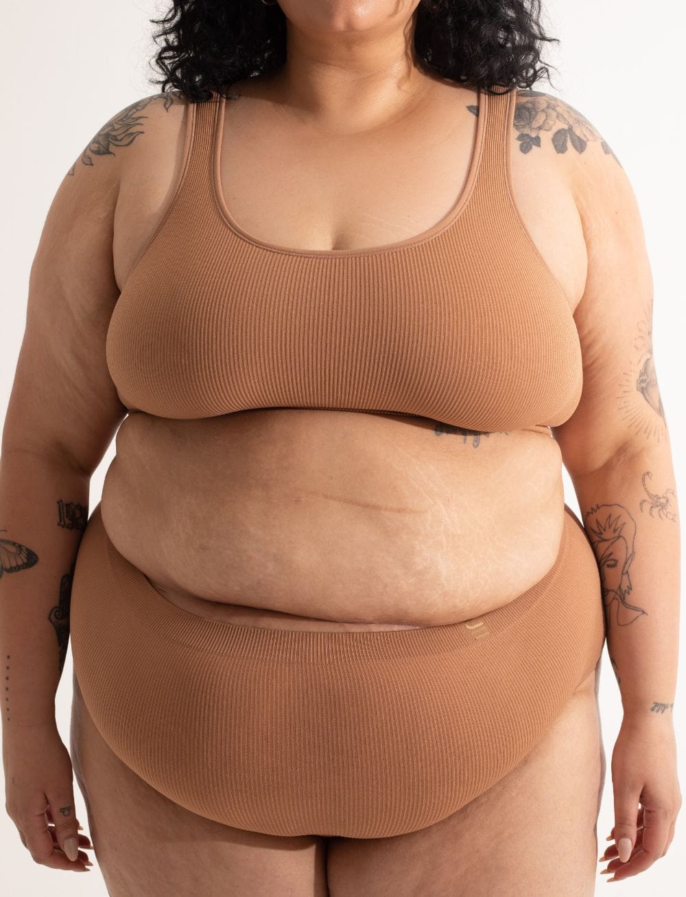 Underwear For Humanity Lingerie - Wirefree Underwear for Humanity Recycled Bra Crop D+ Nude 4