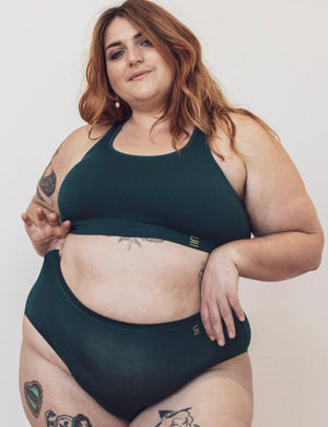 Underwear For Humanity Wirefree Underwear for Humanity Recycled Bra Crop D+ Atlantis