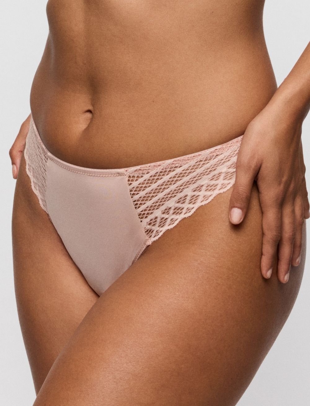 Primadonna Twist Twist Side Thong Powder Rose