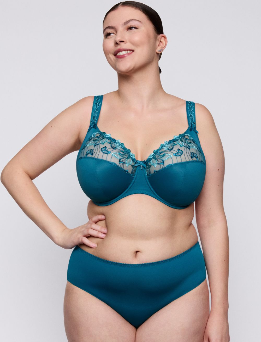 Primadonna Deauville Full Cup Plain Bra Peacock