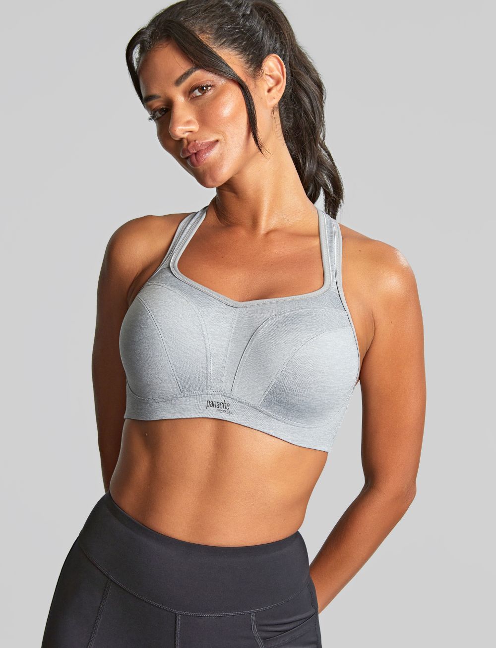 Panache Power Wired Sports Bra Grey Marl
