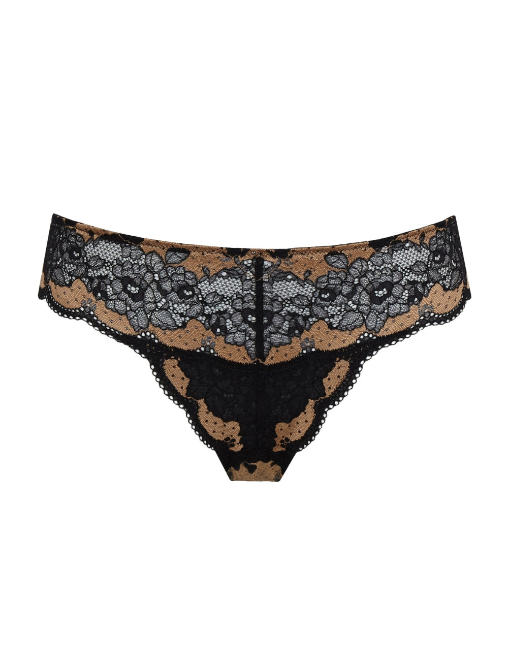 Panache Clara Brazilian Brief Black/Vintage Gold