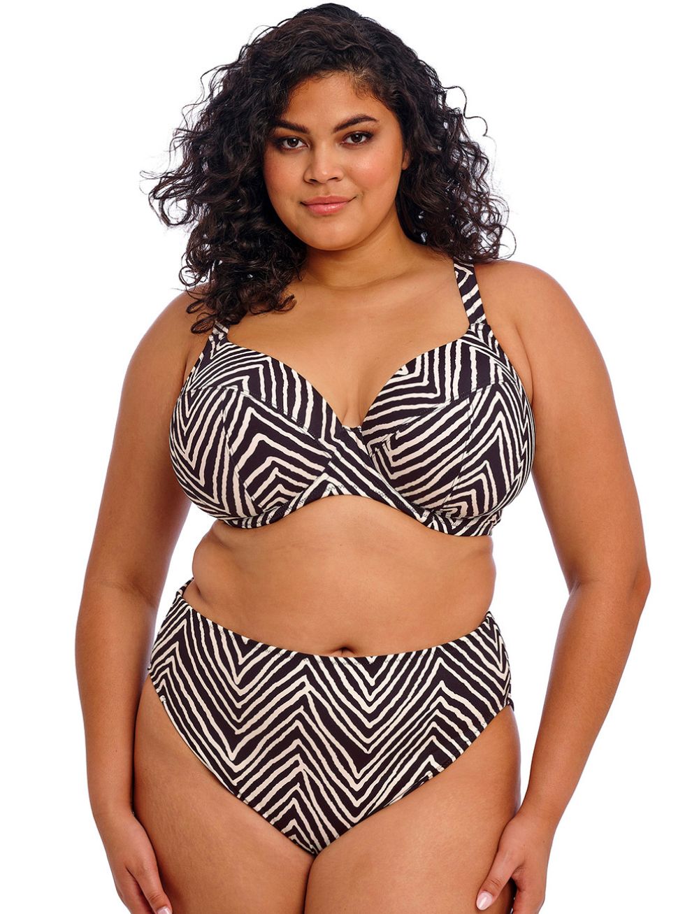 Elomi Fiji Falls UW Plunge Bikini Top Black