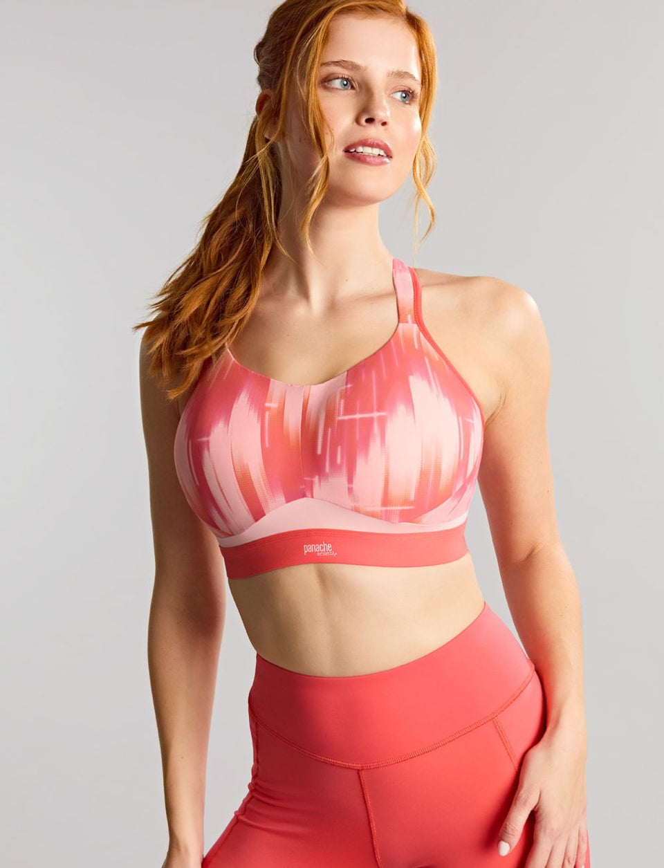 Panache Boundless Non Wired Sports Bra Pink Abstract