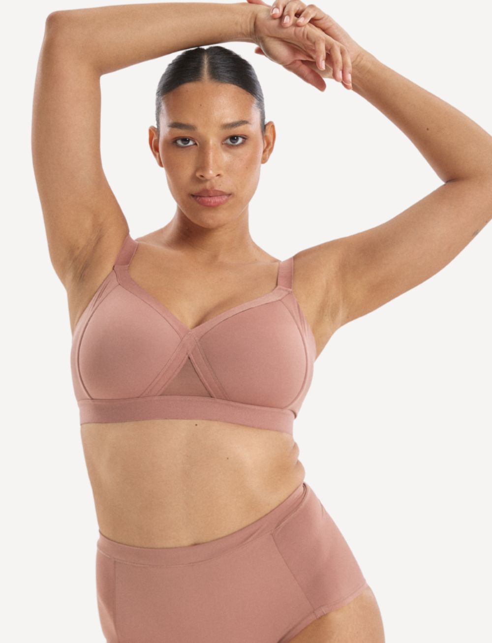 Nala Padded Support Wirefree Bralette Desert Dust