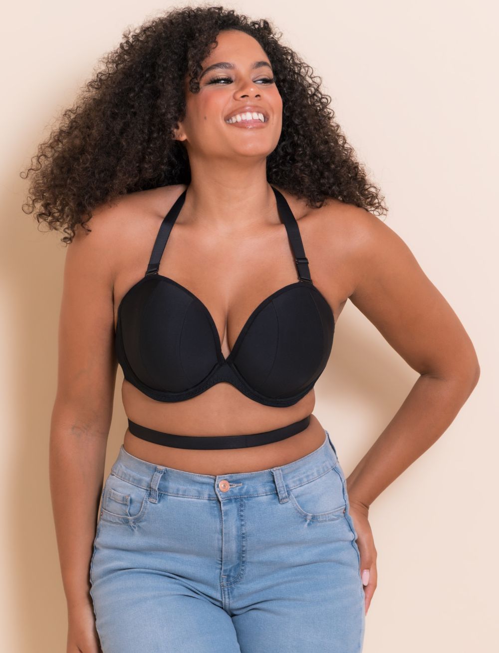 Curvy Kate Superhero Multiway Padded Plunge Bra Black