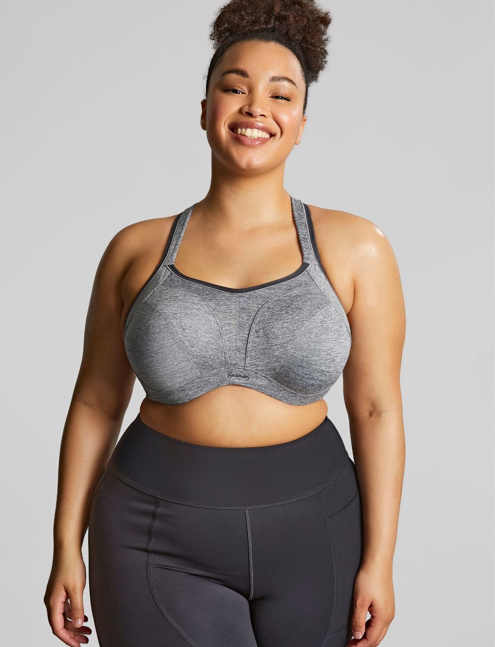 Sculptresse Activate Non Padded Sports Bra Charcoal Marl
