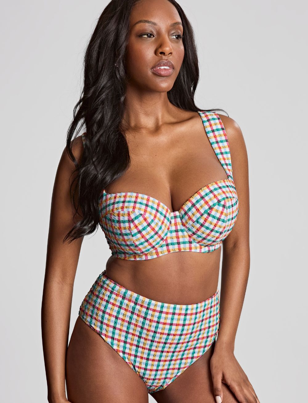 Panache Seersucker Bette Balcony Bikini Top Multi