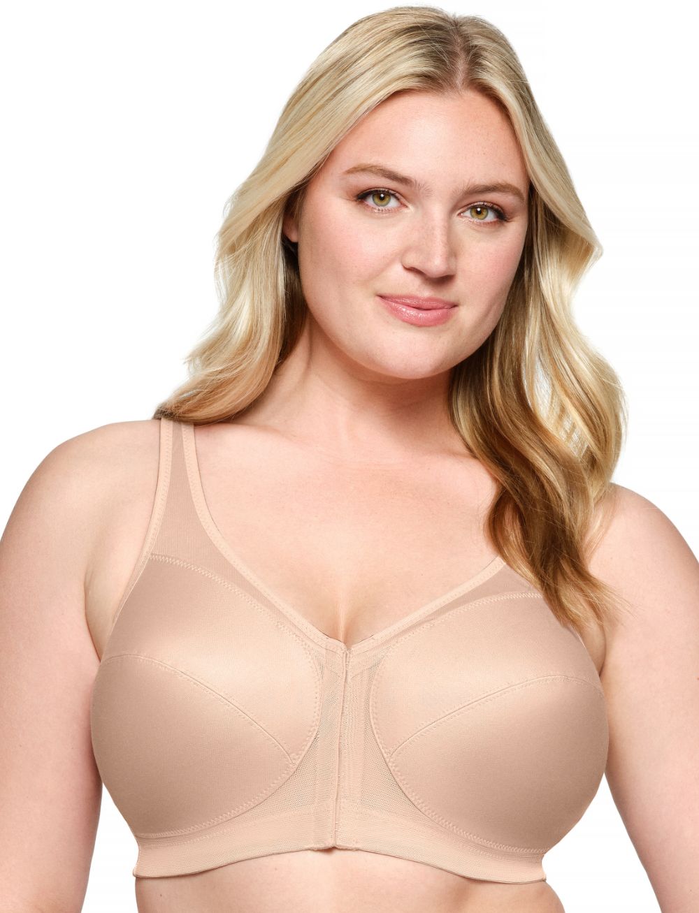 Glamorise MagicLift Front-Closure Posture Back Bra Café