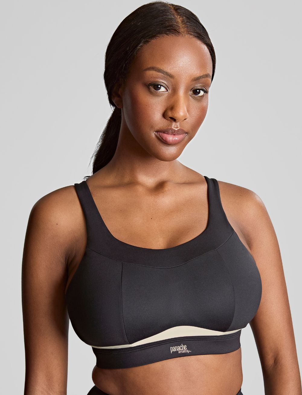 Panache Freedom Non Wired Non Padded Sports Bra Black/Chalk
