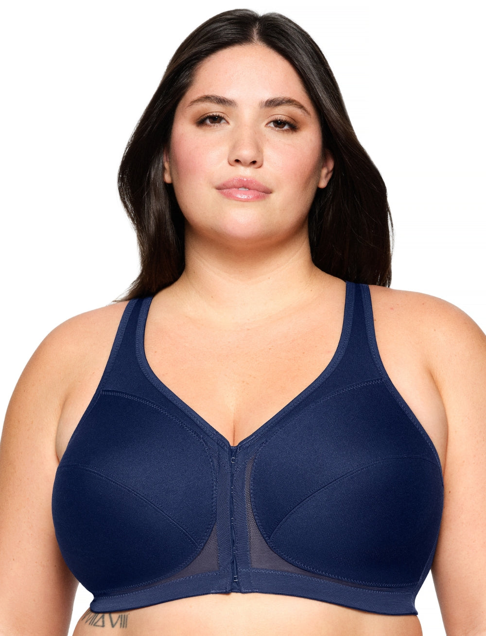 Glamorise MagicLift Front-Closure Posture Back Bra Blue