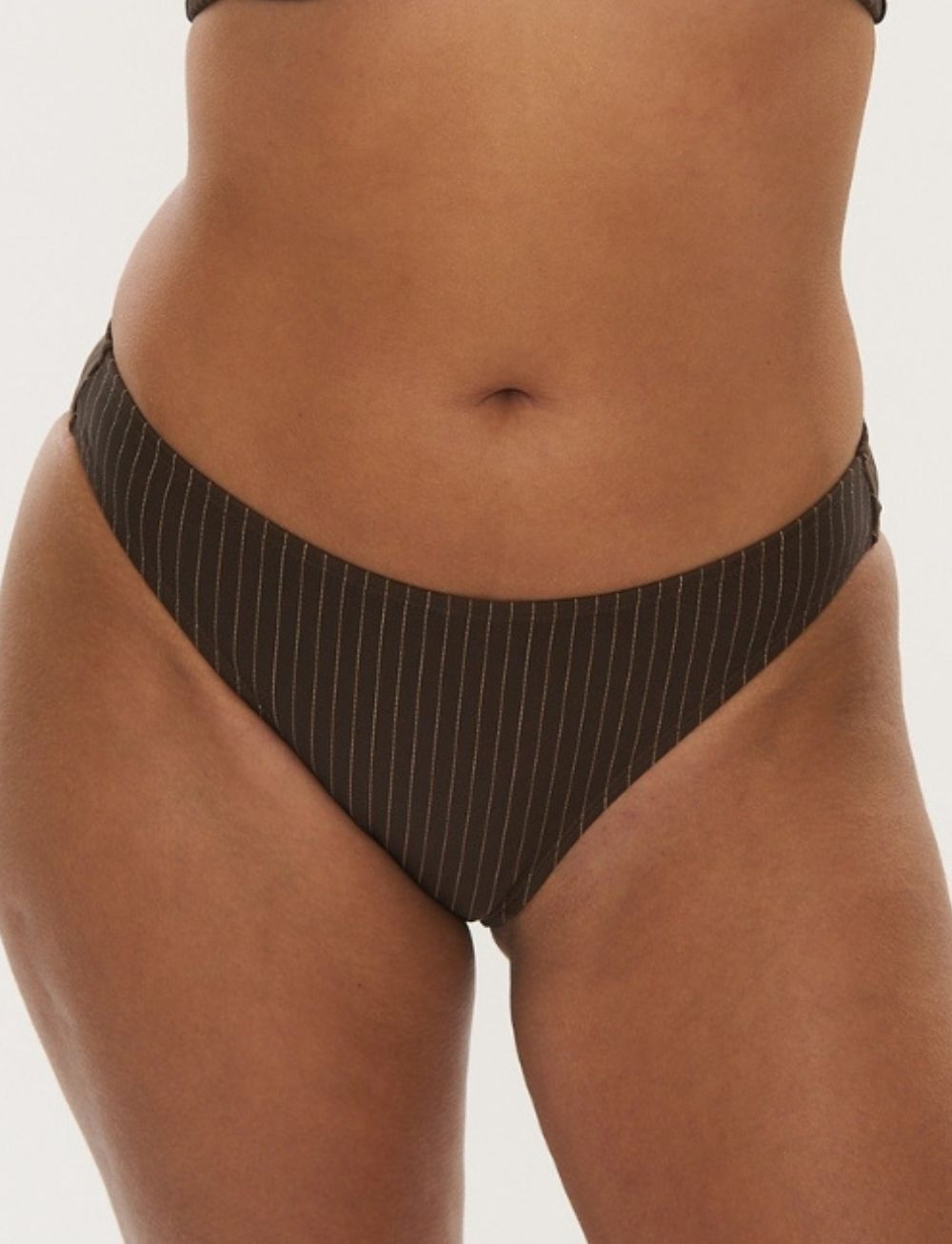 RAQ 90s Brief Choc Pinstripe