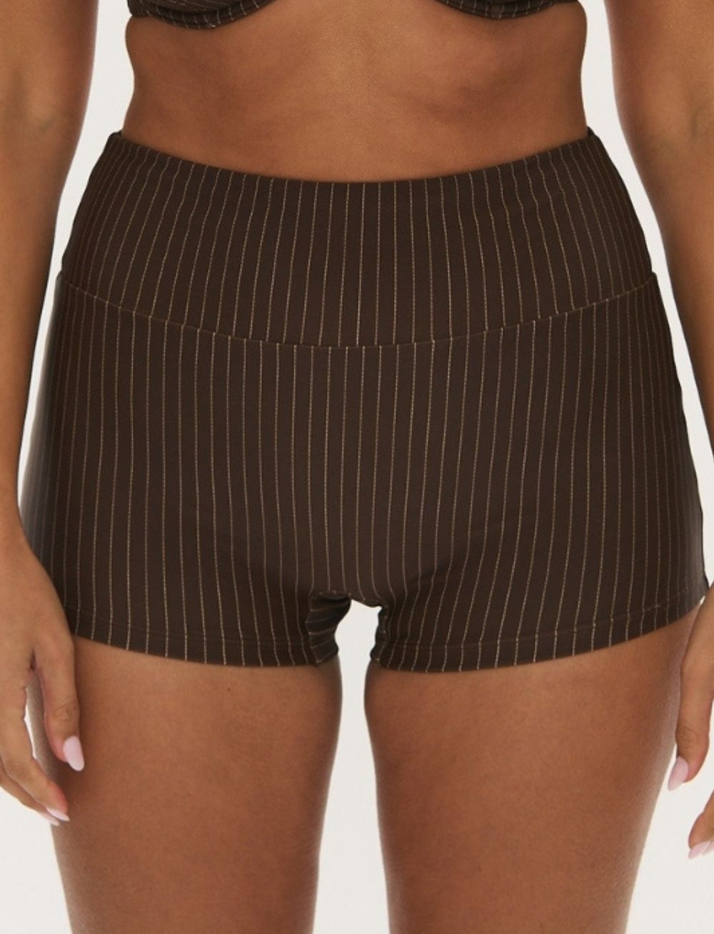 RAQ Boyshort Choc Pinstripe