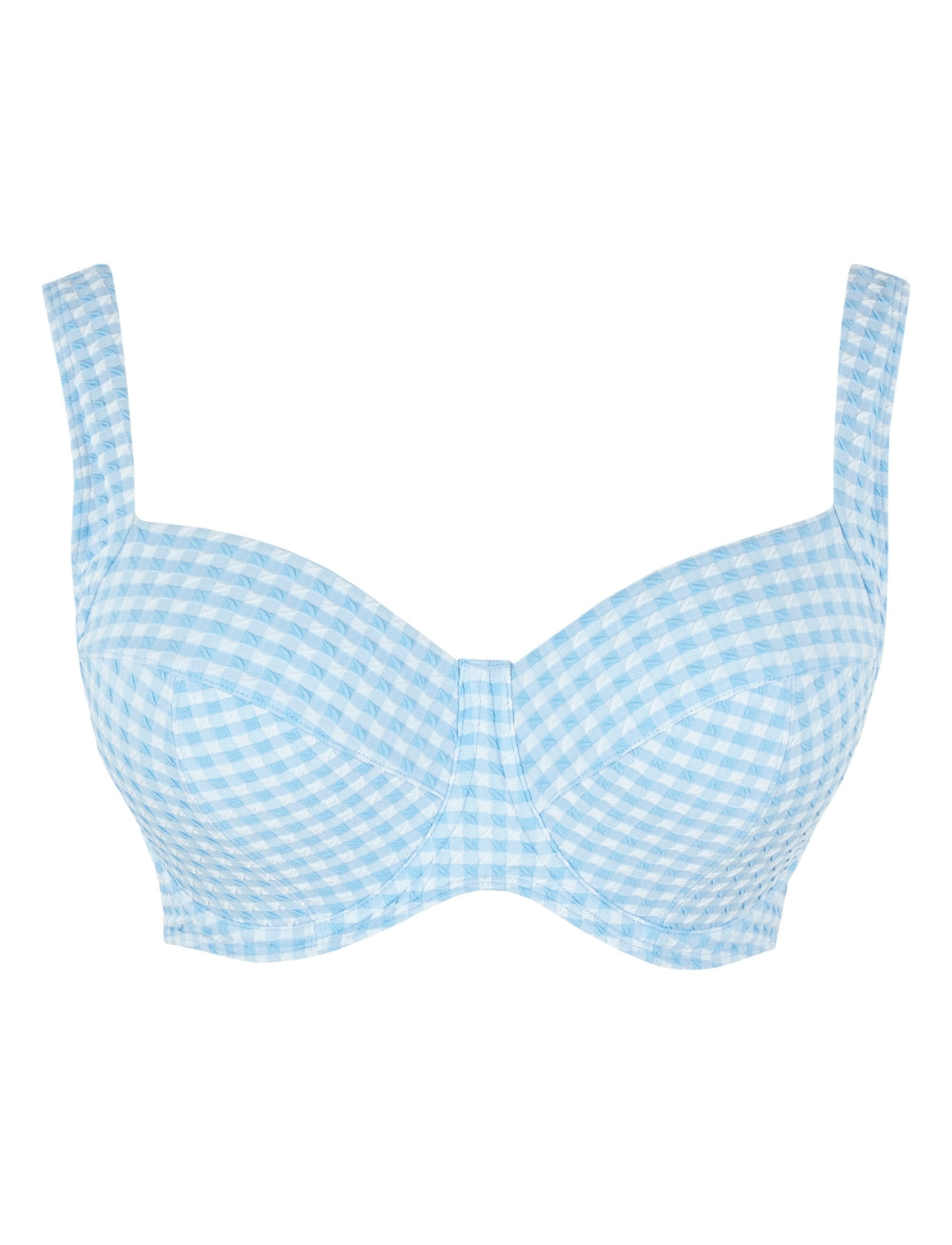 Panache Gingham Olivia Full Cup Bikini Top Sky Blue