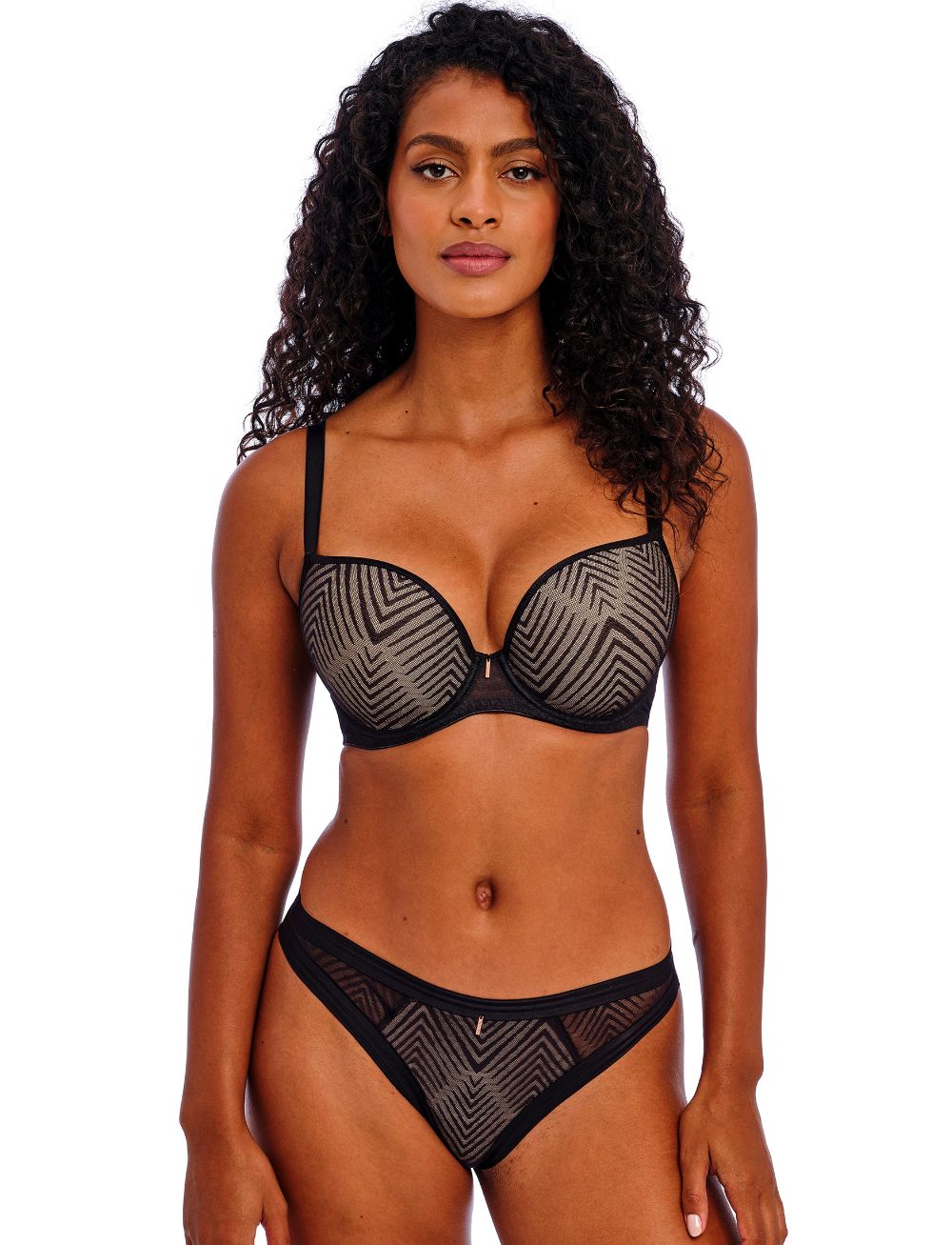 Freya Tailored UW Moulded Plunge T-Shirt Bra Black