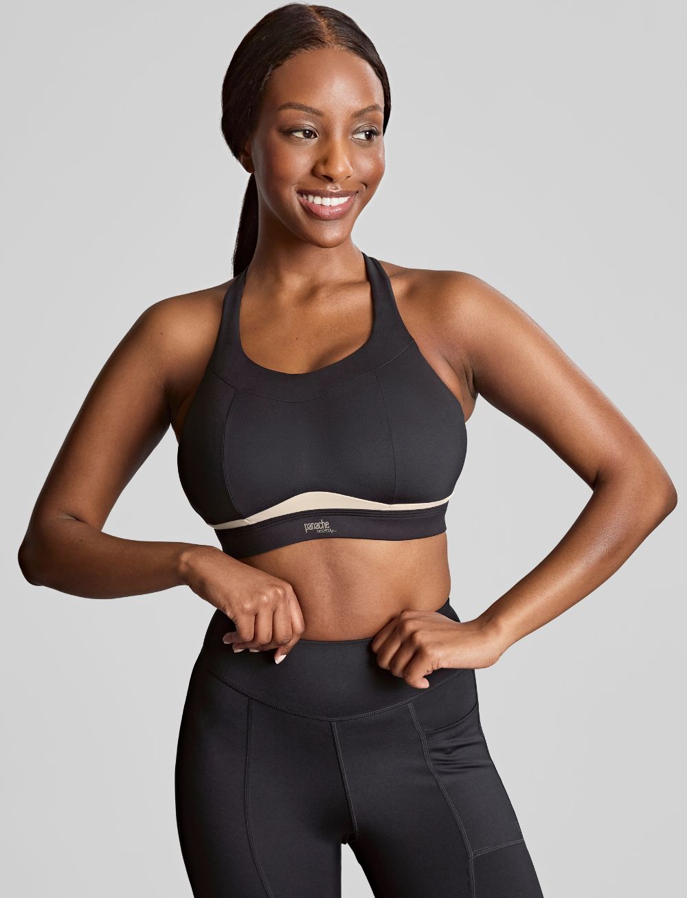 Panache Freedom Non Wired Non Padded Sports Bra Black/Chalk