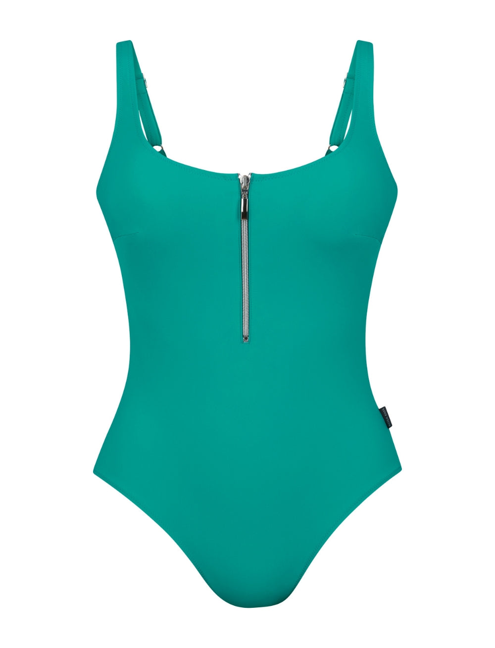 Rosa Faia Elouise Zip Front Swimsuit Turquoise