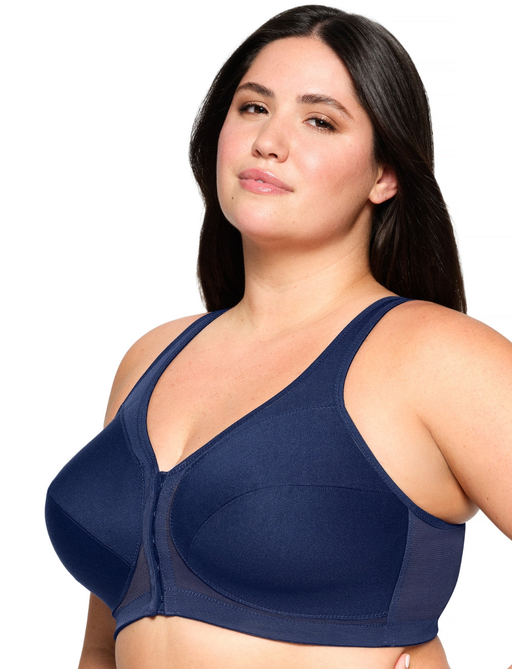 Glamorise MagicLift Front-Closure Posture Back Bra Blue