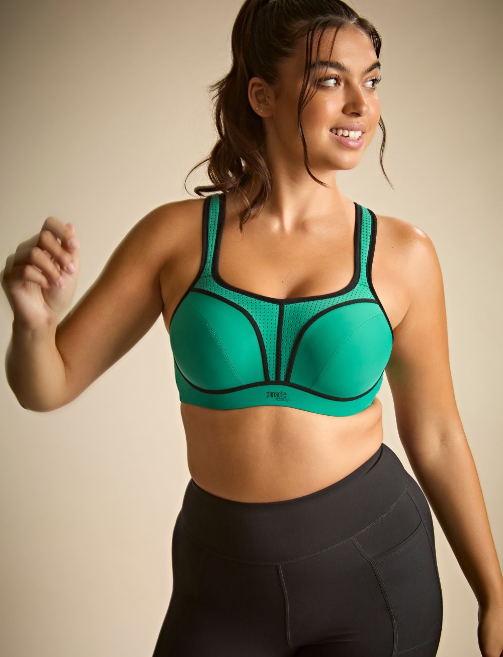 Panache Power Wired Sports Bra Green