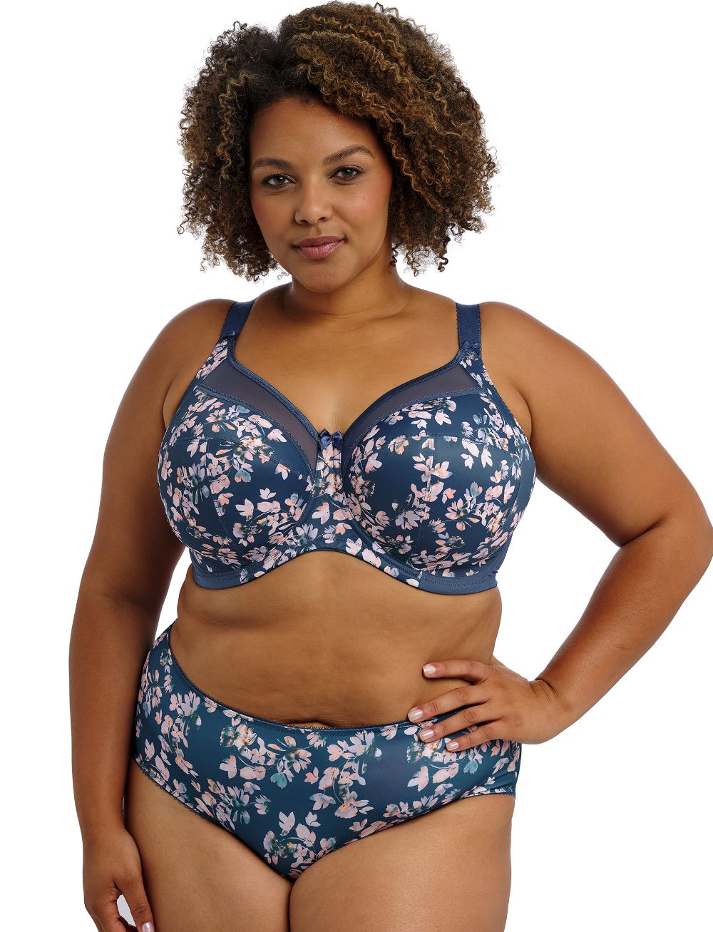 Goddess Kayla Full Cup Bra Teal Blossom
