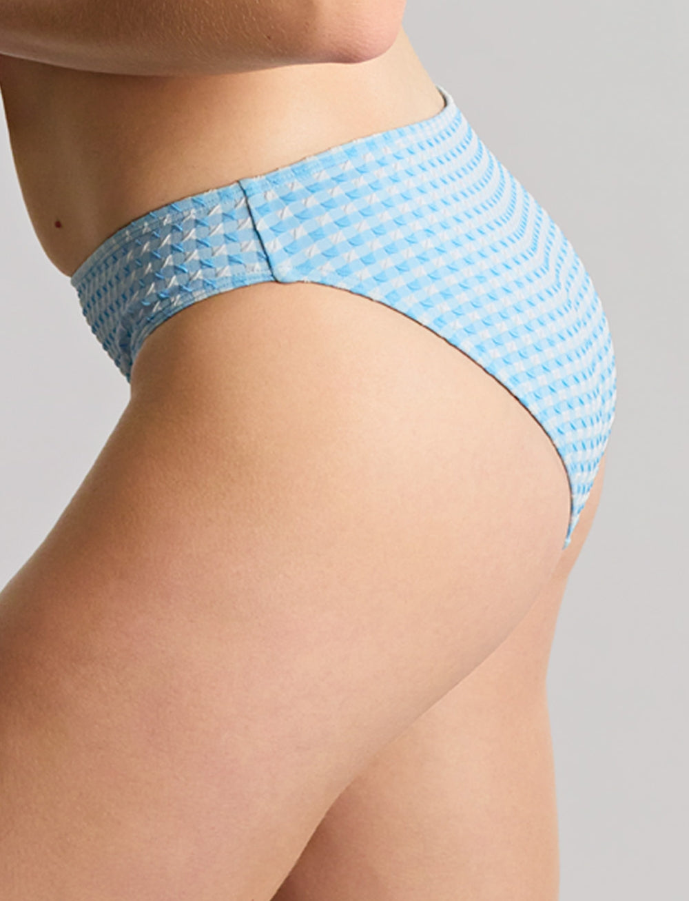 Panache Gingham Classic Brief Sky Blue