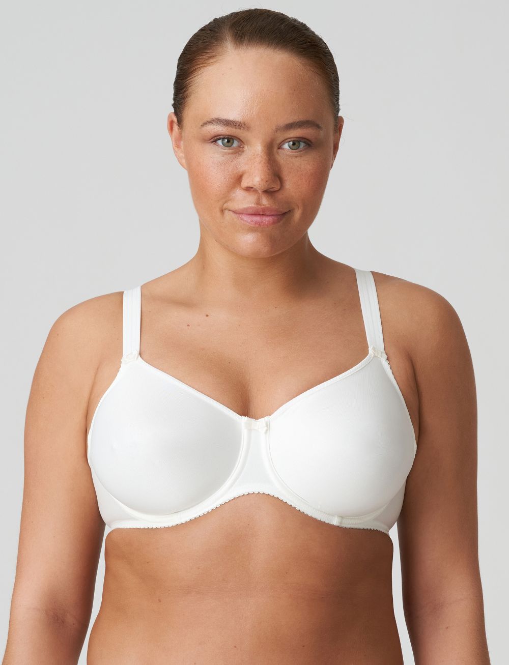 Primadonna Satin Non Padded Full Cup Seamless Bra Natural