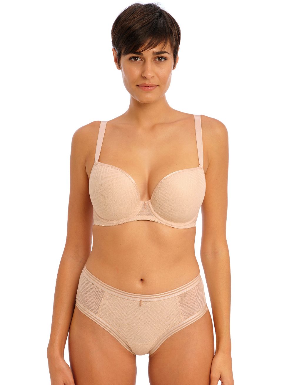 Freya Tailored UW Moulded Plunge T-Shirt Bra Natural Beige