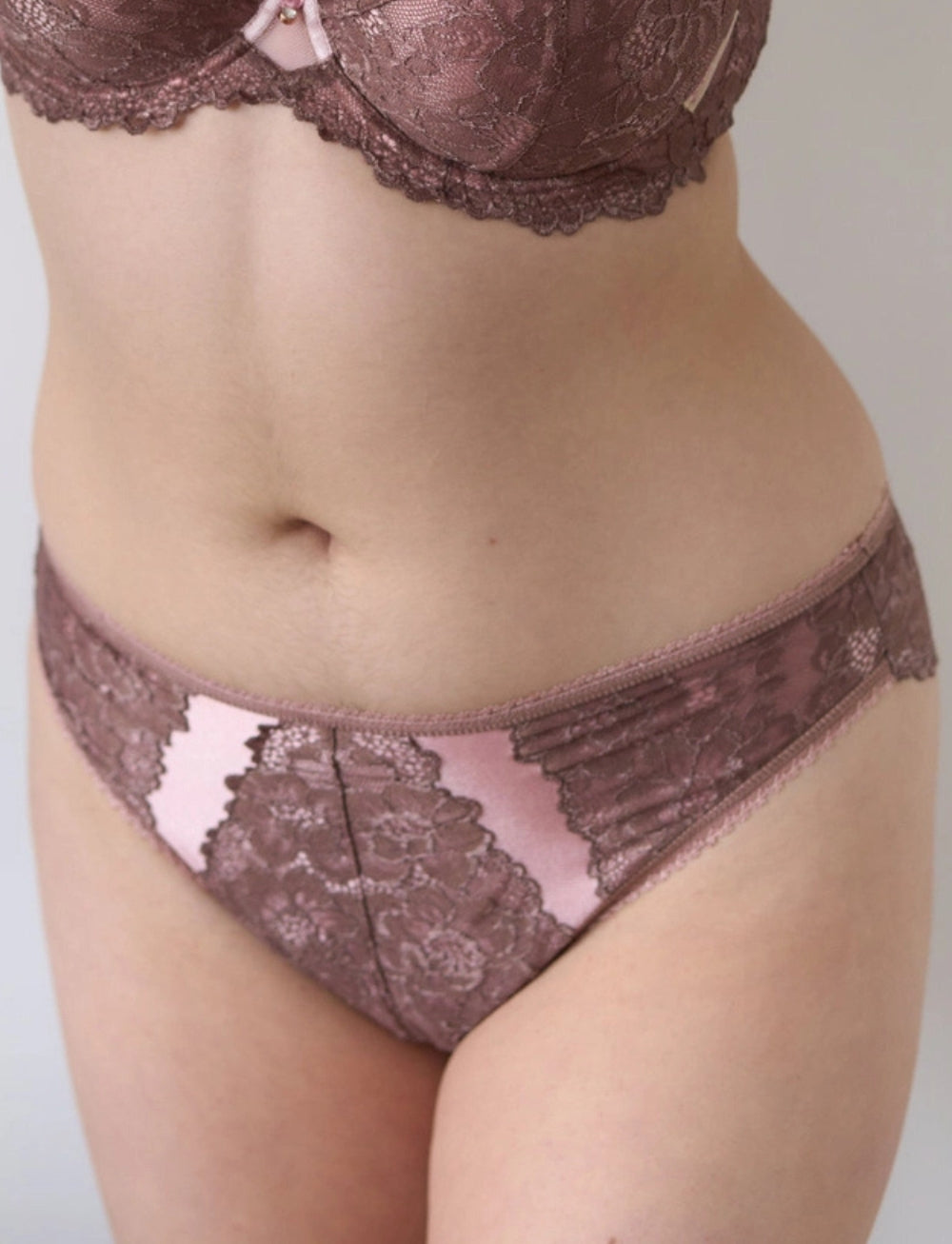 Ewa Michalak Tusia High Cut Briefs Mocha/Pink