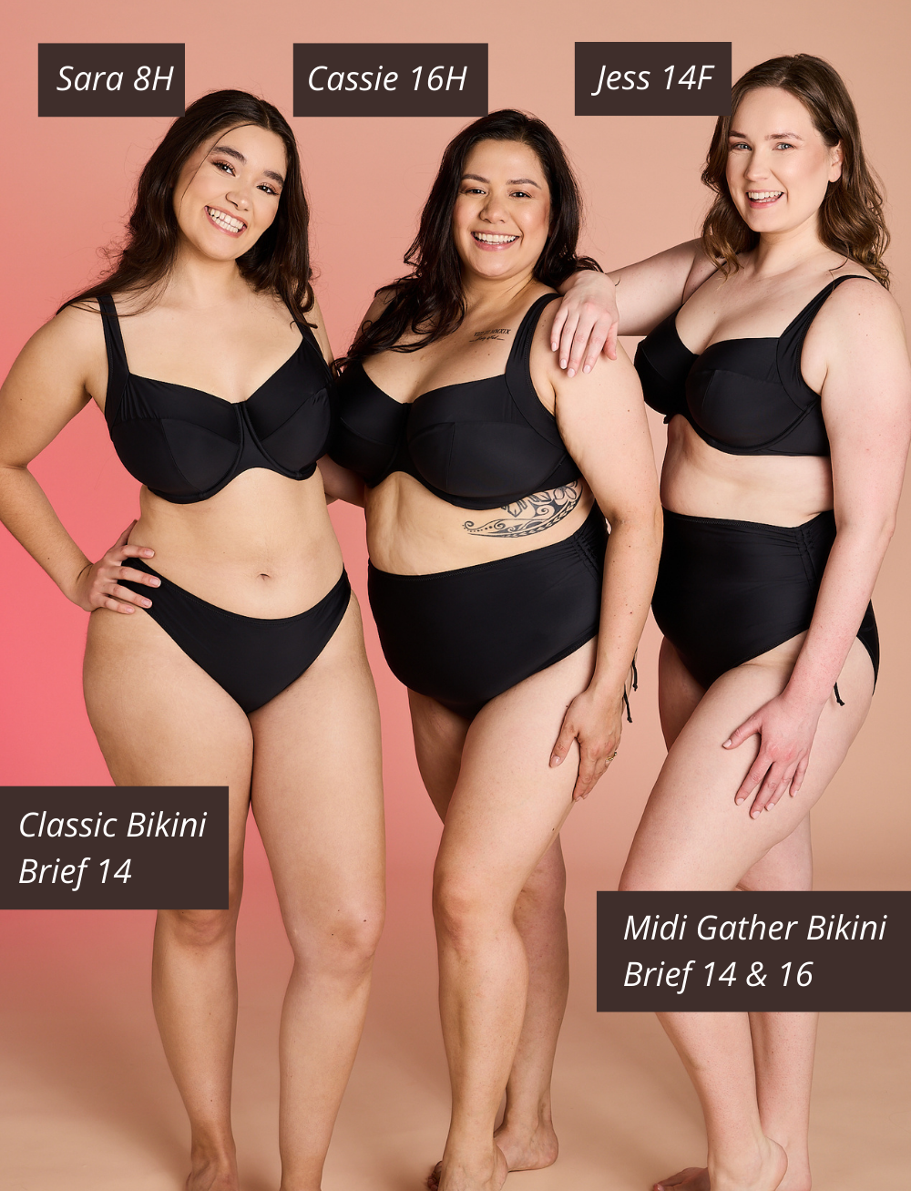 Panache Signature Olivia Full Cup Bikini Top Black