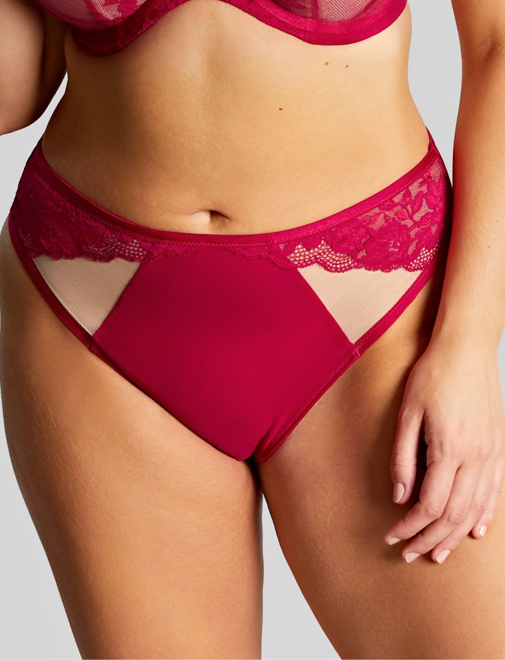 Sculptresse Josephine High Leg Brief Magenta Latte