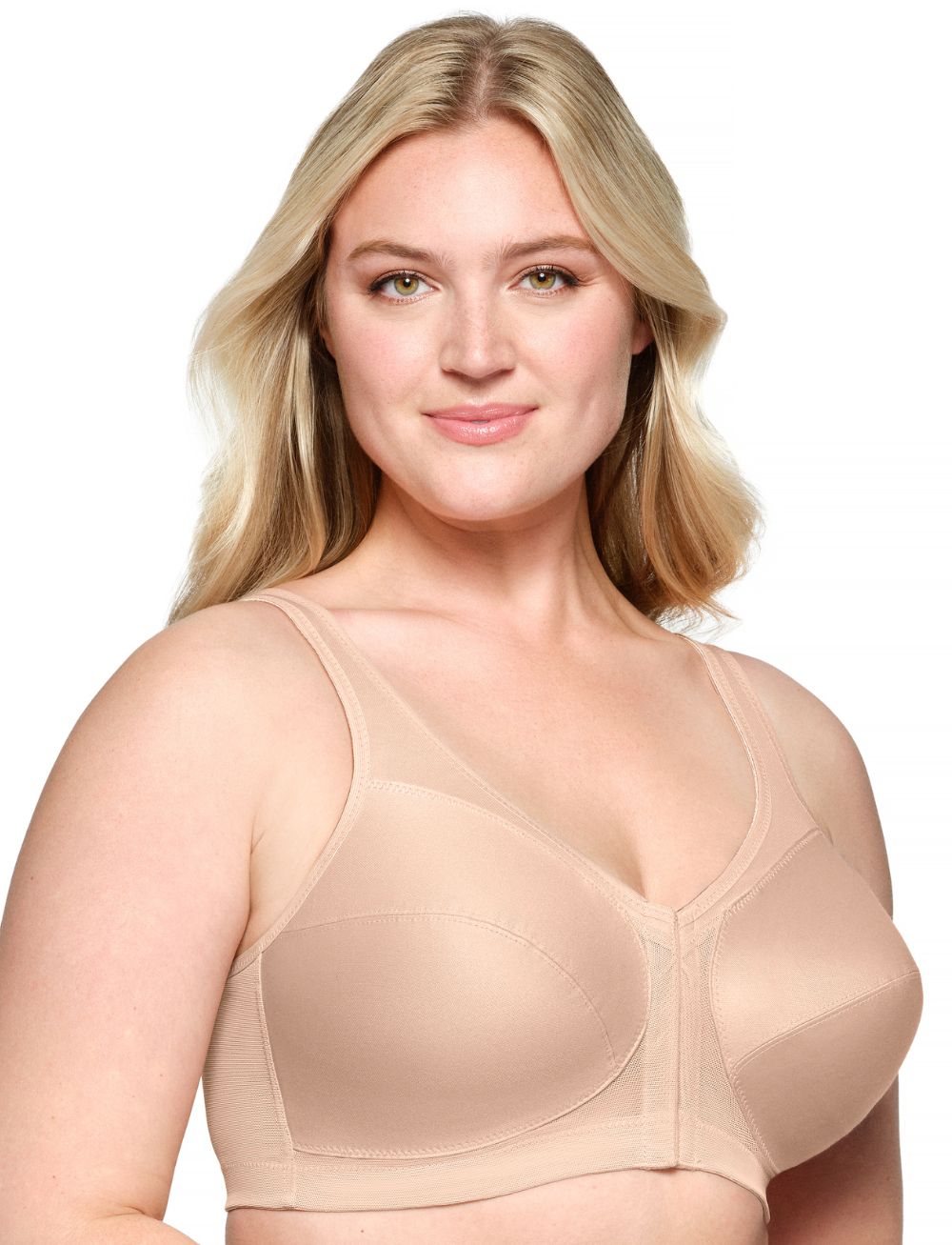 Glamorise MagicLift Front-Closure Posture Back Bra Café