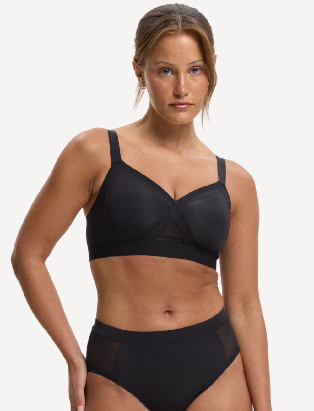 Nala Padded Support Wirefree Bralette Licorice