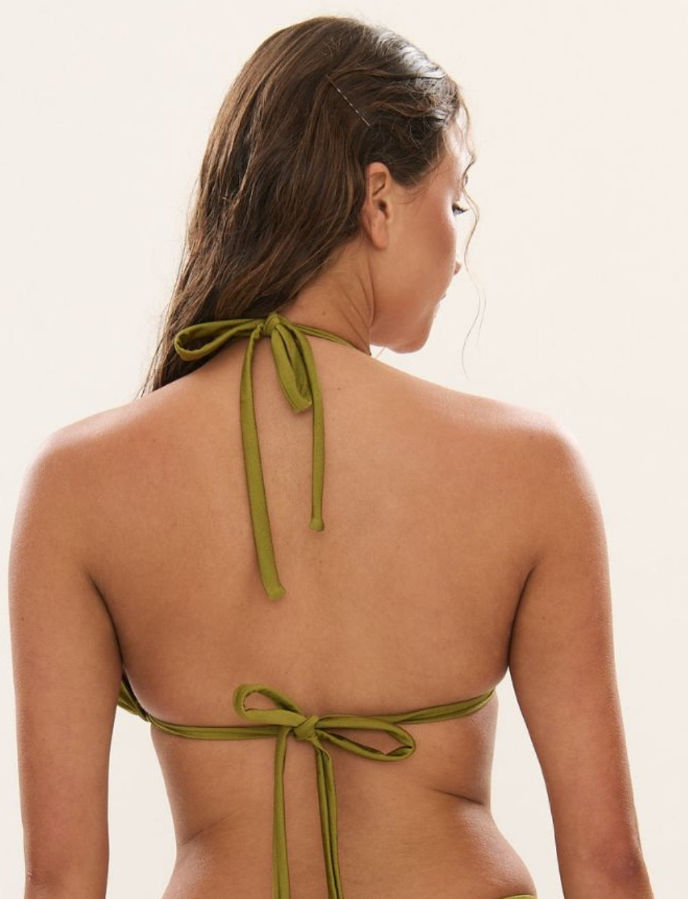 RAQ Multi-Way Bikini Top Olive Shimmer