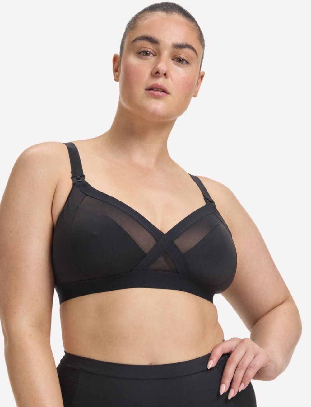 Nala Maternity Support Wirefree Bralette Licorice