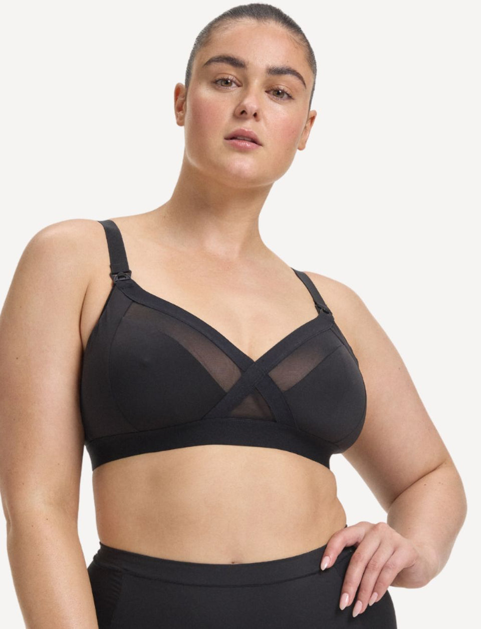 Nala Maternity Support Wirefree Bralette Licorice