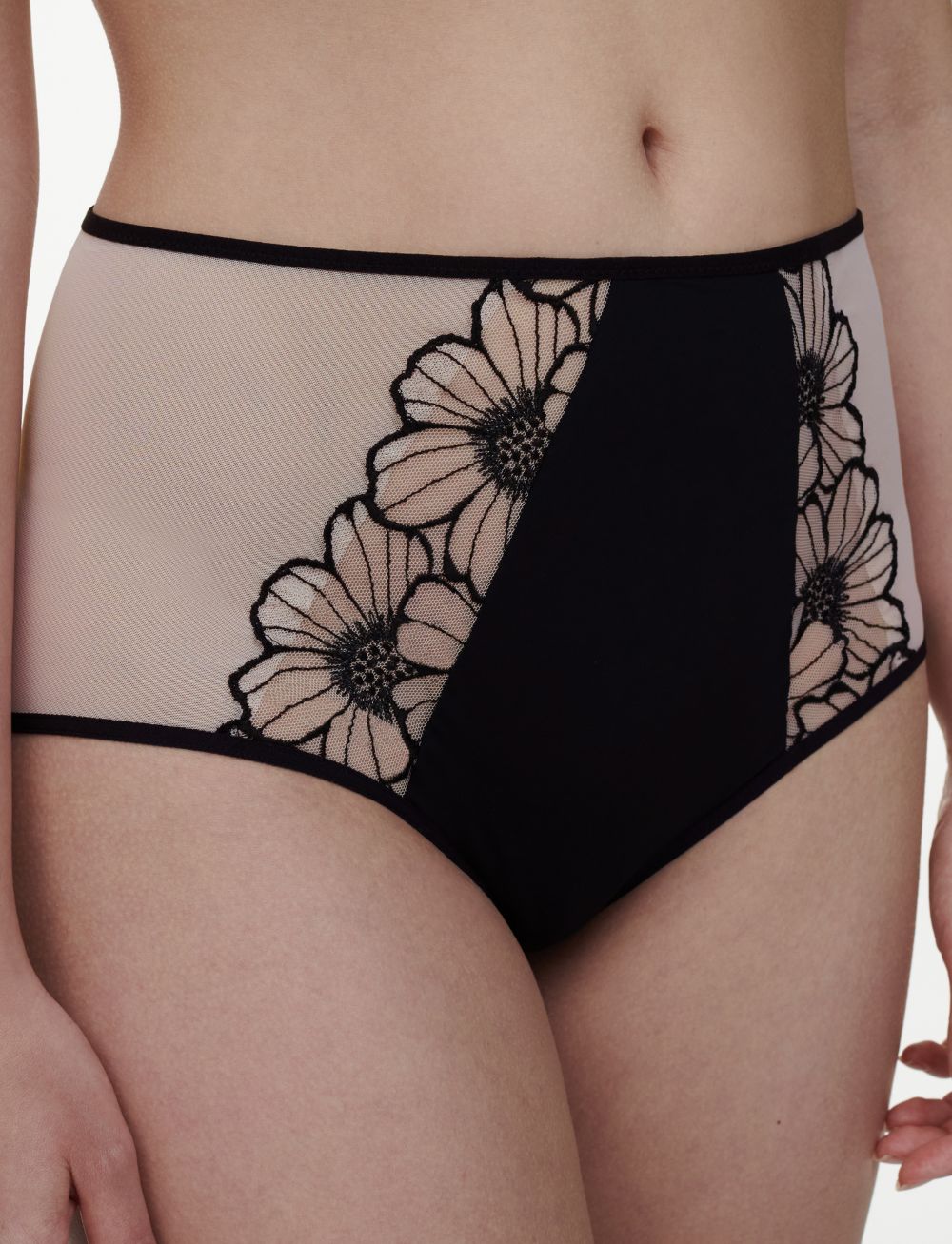 Chantelle Pulp Lush High Waist Full Brief Black/Soft Pink