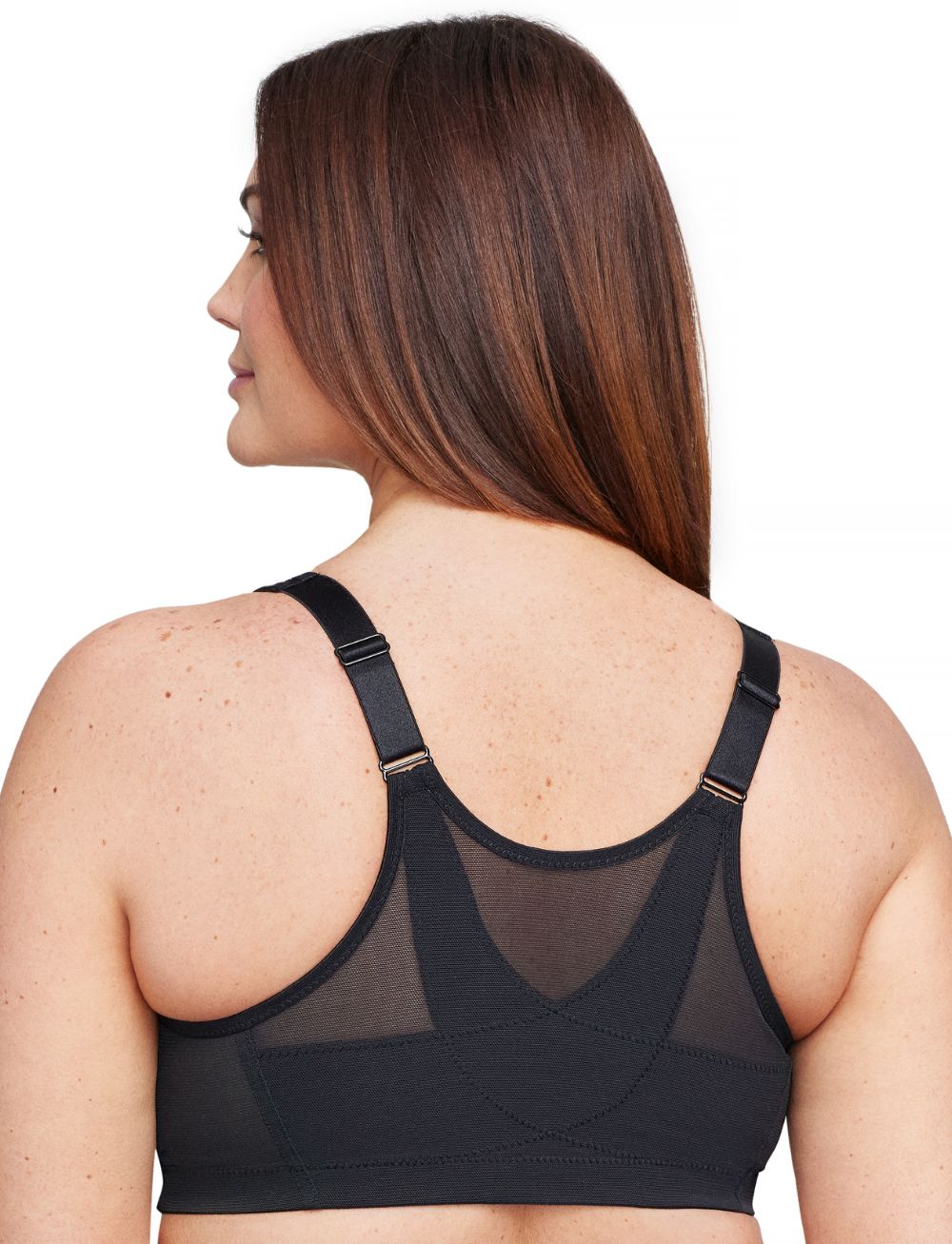 Glamorise MagicLift Front-Closure Posture Back Bra Black