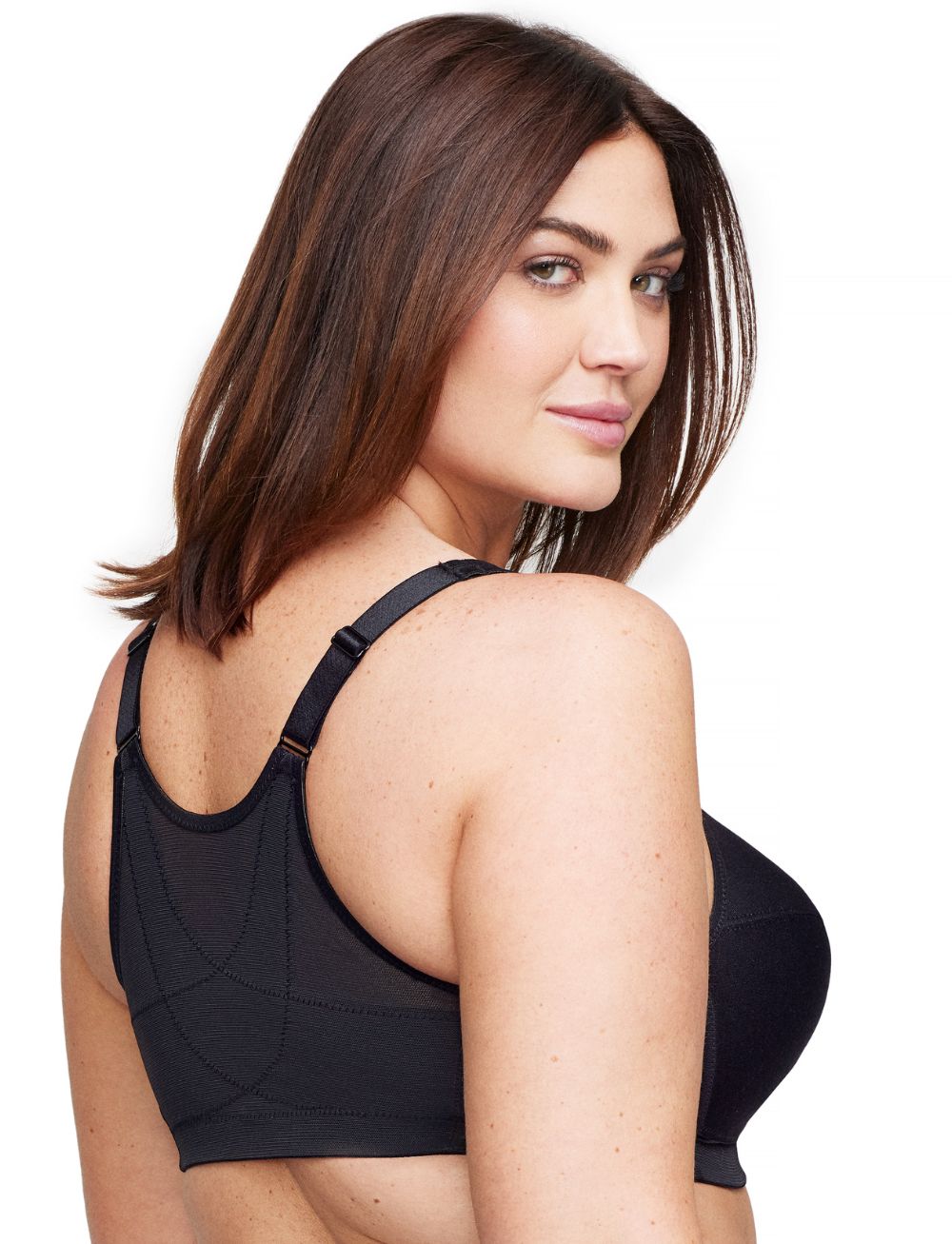 Glamorise MagicLift Front-Closure Posture Back Bra Black